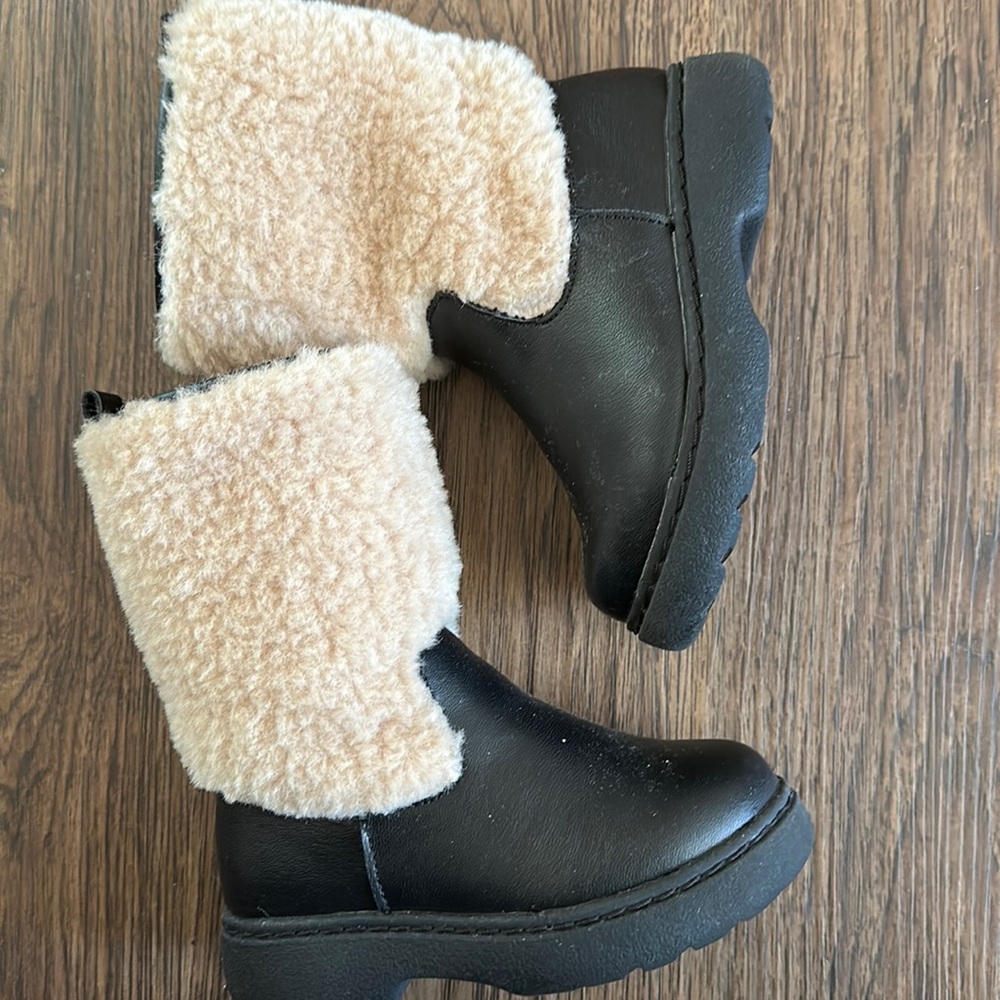 Zara faux leather shearling boots